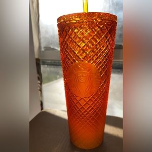 Starbucks Orange Jeweled Tumbler
